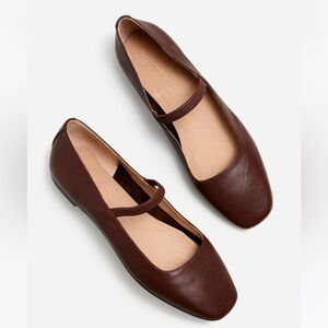 New! Madewell The Greta Leather Women's Flats Size 7